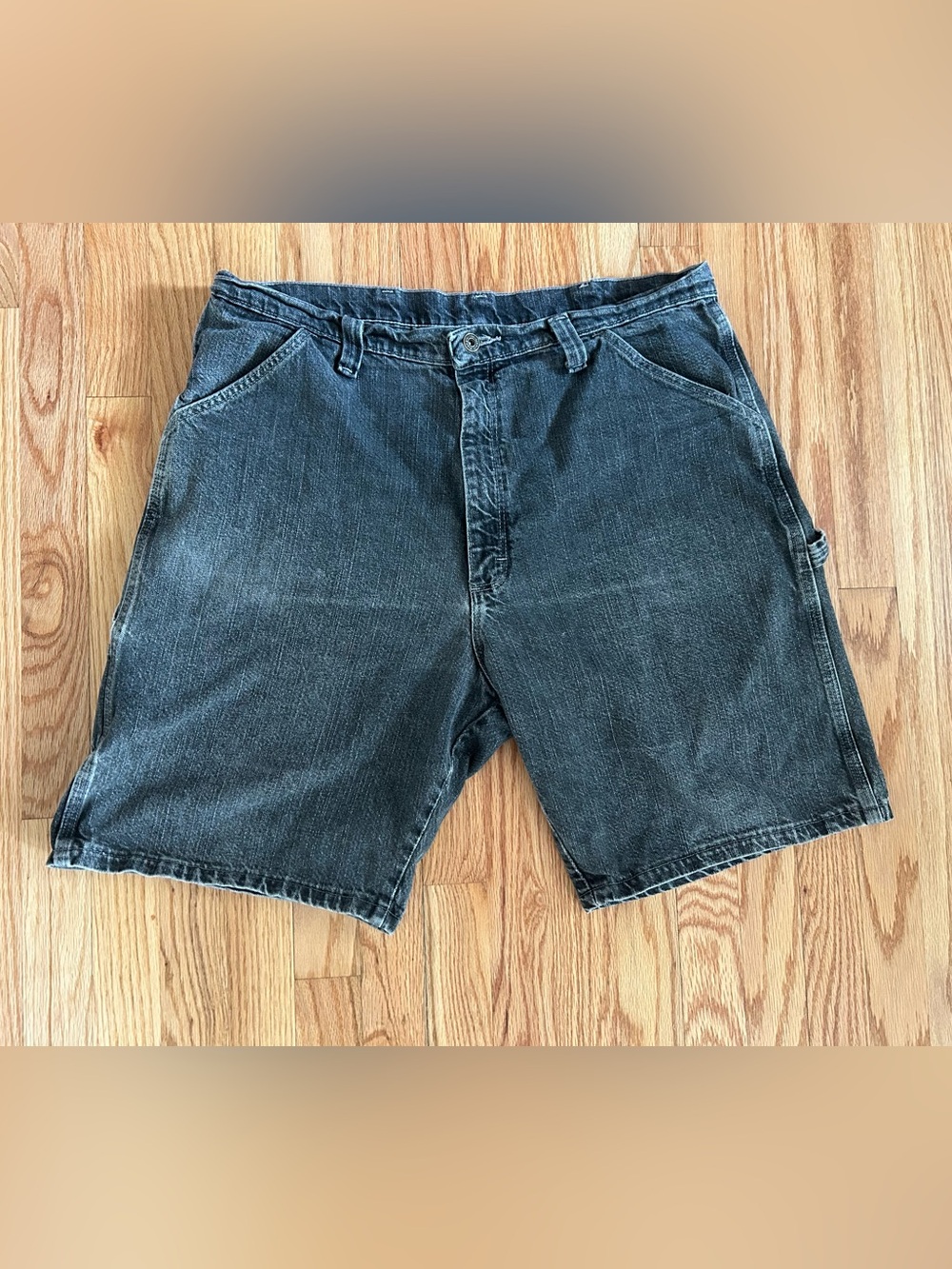 Wrangler Men's Washed Charcoal Denim Shorts
